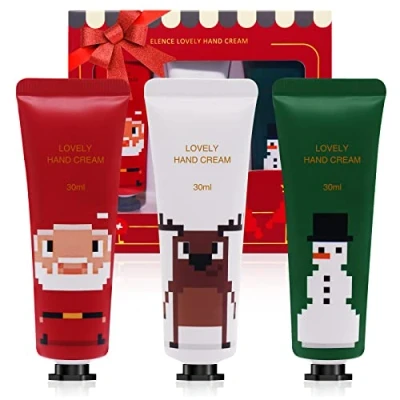 Imagen de KUIRUNRX Set de Crema Manos,Regalo Manos Navidad,Hidratante para y Pies Secos,Crema Nutritiva con Vitamina C E,3 * 30ml (B)