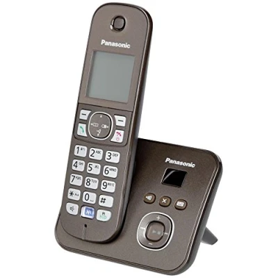 Imagen de Panasonic KX TG6821GA Teléfono (DECT, 18 min, Polifónico, Escritorio, 120 entradas), color marrón [Importado de Alemania] [versión importada]