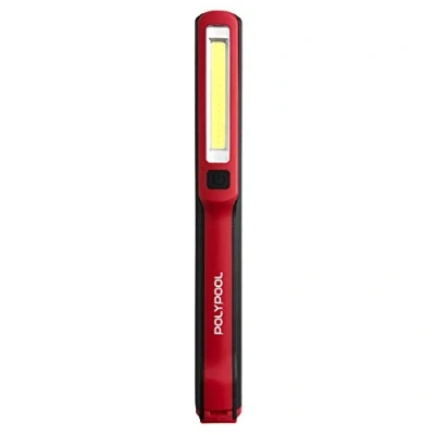 Imagen de POLY POOL PP3164 Linterna Led Recargable de Trabajo con Luz Ultra COB 3W 200lm y Superior 140lm, Lampara Portátil Adecuado para Taller, Clip Magnético Batería USB