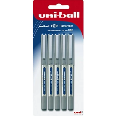 Imagen de Faber Castell 148197 Uni Ball Eye UB 157 Rotulador de bola, 5 unidades, trazo 0,4 mm, color azul