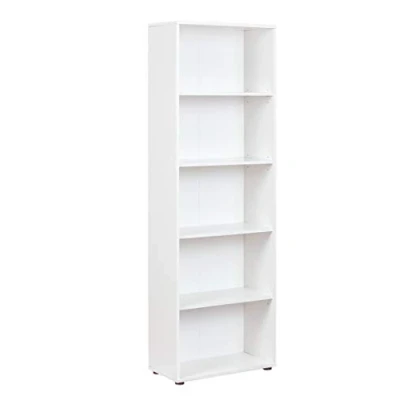 Imagen de Inter Link Estantería Estante 5 nichos regulable en altura Para Oficina Salón Hall Arco 4 Dimensiones cm P: 30 x An: 60 Al: 180 Color blanco