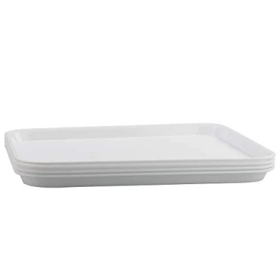 Imagen de Innouse Juego De 4 Bandejas Rectangular Comida para Servir, Blanco