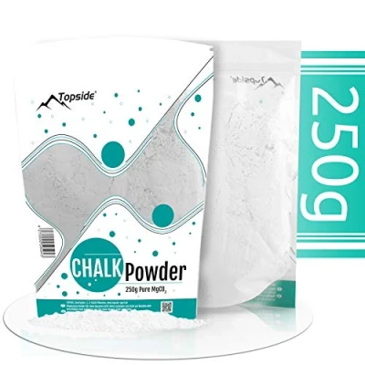 Imagen de TOPSIDE Magnesio Puro en Polvo 250g para Escalada, Levantamiento de Pesas, Barras, Gimnasio, calistenia