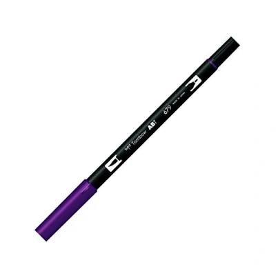 Imagen de Tombow ABT Dual Brush Rotulador Doble Punta Pincel Acuarelable Para Lettering, Dibujo, Pintura, Manga Uso Doméstico y Profesional Color dark plum