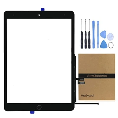 Imagen de Hedywei Pantalla táctil de repuesto para iPad 9 A2602 A2603 A2604 A2605 10.2 pulgadas 2021 Touch Screen Digitizer con kit herramienta (negro)