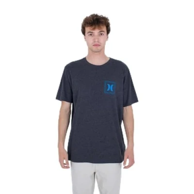 Imagen de Hurley Evd Checked out SS Camiseta, Negro Jaspeado, M para Hombre
