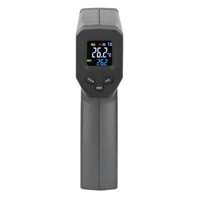 Imagen de Termómetro Infrarrojo 12:1 Emisividad Medición Precisa Pantalla LCD Retroiluminada Pistola de Temperatura para Cocina