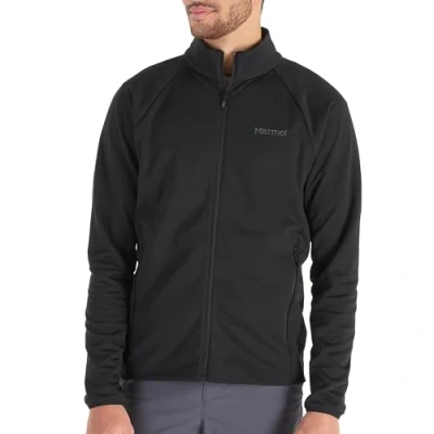 Imagen de Marmot Hombre Leconte Fleece Jacket, chaqueta polar cálida, con cremallera completa, transpirable, a prueba de viento, plegable, óptimo para excursiones y esquí, Black, M
