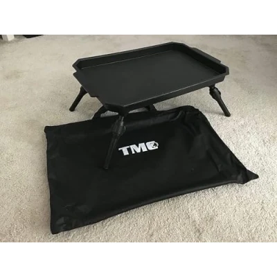 Imagen de Bivvy mesa ligera y extensible con patas para aparejos de cebo, carpa, bolsa, elige verde o negra (negro)