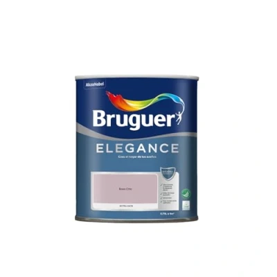 Imagen de BRUGUER Elegance Pintura Monocapa Extra Mate para Paredes y Techos, Interior Exterior protegidos, Ultra Lavable, Resistente al Desgaste Manchas, Con conservante Antimoho, Rosa Chic 750 ml