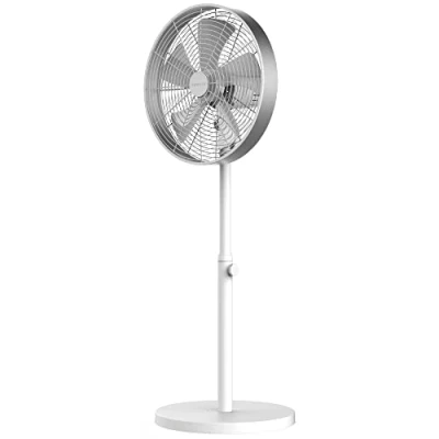 Imagen de Newlux Ventilador de Pie W1250 Smart 5 Aspas ø40cm, 3 Velocidades y Motor Cobre. Pedestal con Oscilación 90º, Inclinación 80º Altura Regulable Hasta 125cm (Blanco)