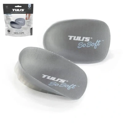Imagen de Tuli&#039;s So Soft Heavy Duty Gel Heel Cups proporcionan alivio para la fascitis plantar, dolor en el talón y absorción de impactos, tamaño grande.