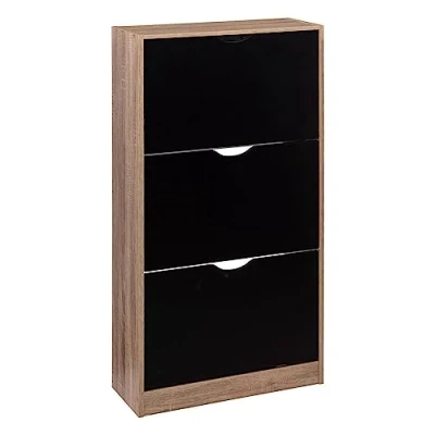 Imagen de 5five Zapatero de 3 cajones Efecto Roble Negro