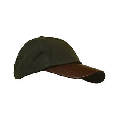Imagen de Walker and Hawkes Brunswick Gorra de béisbol Unisex Hecha algodón Encerado con Visera Cuero Verde Oliva Talla única