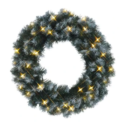 Imagen de Best Season 612 27 Guirnalda navideña con Luces LED, Adorno de Puerta (diámetro aproximado: 50 cm, 40 ledes luz Blanca cálida, Incluye Transformador, en Caja)