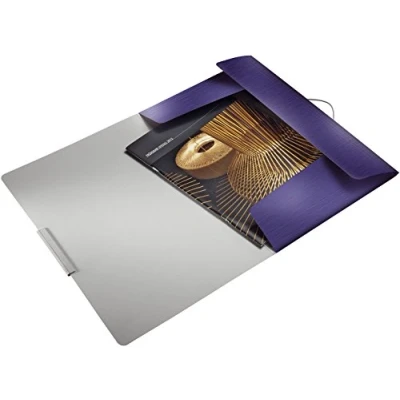 Imagen de LEITZ 39770069 Carpeta de gomas STYLE PP con 3 solapas DIN A4 color azul titán