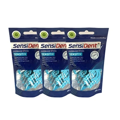 Imagen de SensiDent Sensitiv Palillos de hilo dental con estuche viaje (30 unidades)