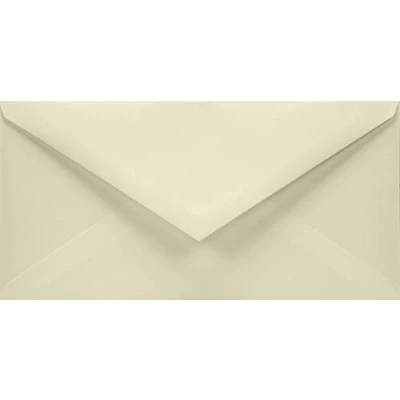 Imagen de Netuno 50x Sobres largos color marfil DIN DL 110x220mm 120g Aster Smooth Ivory solapa puntiaguda sin ventana húmedo elegantes lisos americanos para tarjetas de invitación Boda cumpleaños