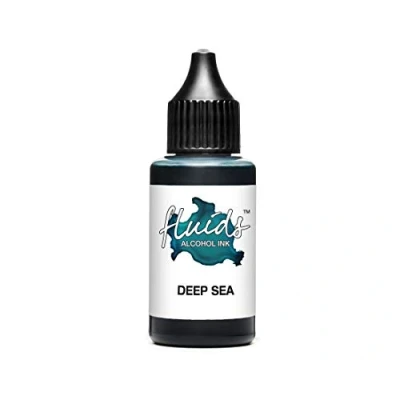 Imagen de Octopus 30ml Fluids alcohol Ink Deep Sea, Tinta al para Fluid Art y Resin Art, azul