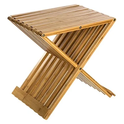 Imagen de 5five Taburete Auxiliar Plegable de bambú