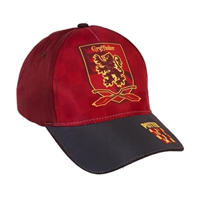 Imagen de Gorra Infantil de Harry Potter Color Rojo Apta 2 a 8 Años Combina Algodón y Poliéster con Velcro Trasero Ajustable Producto Original Diseñado en España