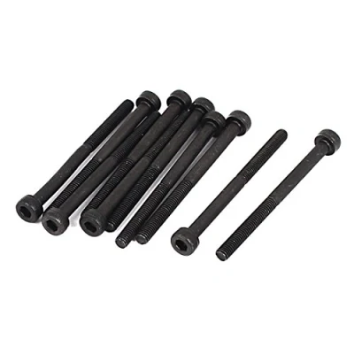 Imagen de sourcing map sourcingmap® 10 pcs M3 x 40mm Tornillos de cabeza hueca fijaciones parcialmente roscada Llave hexagonal