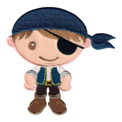 Imagen de PatchMommy Pirata Parche Termoadhesivo Bordado para Ropa Parches Infantiles y Apliques Niños