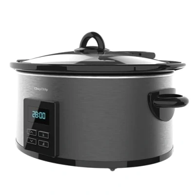 Imagen de Cecotec Olla de Cocción Lenta 5,5 L Digital ChupChup Matic Essential. 240W, Cubeta Cerámica, Tapa Cristal, Programable 24h, Temporizador 20h, 2 Niveles Temperatura, Función Mantener Caliente