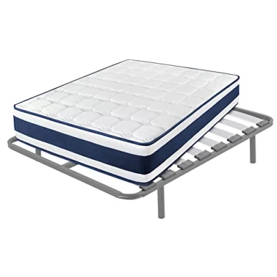 Imagen de Cama express Colchón Viscoelástico Tresor + Somier Hermes con 5 Patas 32 cm, Medida : 140 x 190 cm