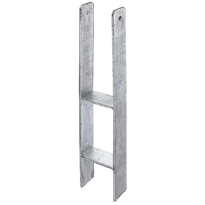 Imagen de Alberts 213831 Soporte de poste en H, galvanizado caliente, anchura libre 101 mm, altura total 600 espesor del material 6 mm