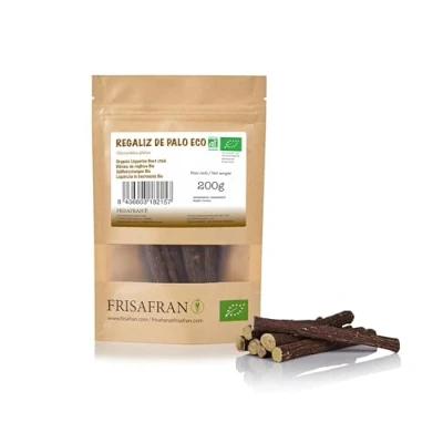 Imagen de FRISAFRAN regaliz de palo SECO, DESHIDRATADO natural Ecológico dulce palodul fresco Palos Raíz Directo del productor 200g