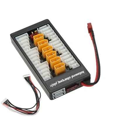 Imagen de WANGCL Placa de Carga paralela RC XT60, Cargador Equilibrio, Enchufe en T expansión Compatible con baterías LiPo 2 6S