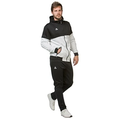 Imagen de Asioka 183 189/17 Chándal con Capucha, Hombre, Blanco/Negro, M