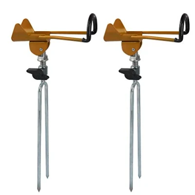 Imagen de TIMESETL 2 Piezas Soporte de caña Pescar Acero Inoxidable, Ajustable 360 ​​ Hecho Estable para