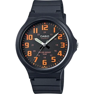Imagen de Casio Reloj Cuarzo Unisex 42.00mm con dial Analógico Negro y Correa de Rubber Strap MW 240 4BVEF