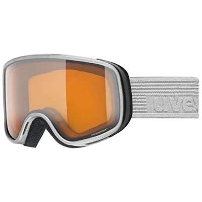 Imagen de uvex scribble LG, gafas de esquí infantiles, con mejora del contraste, campo visual ampliado antivaho, rhino/lasergold clear, one size
