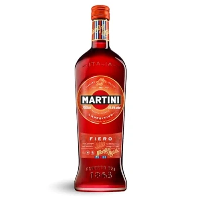 Imagen de MARTINI Fiero Red Vermouth Aperitivo, 14,9% ABV, 75cl / 750ml, Dulce con Infusión de Cáscaras Naranja Cortadas a Mano