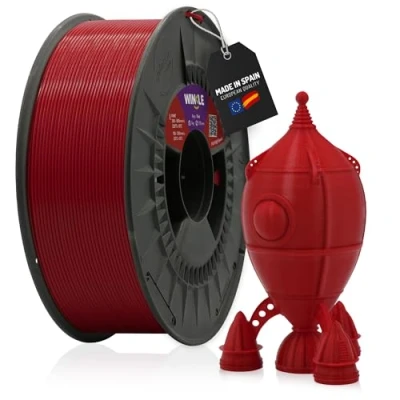 Imagen de WINKLE Filamento PLA High Speed (Alta Velocidad) Rojo Diablo Impresora 3D 1,75mm 1kg Impresiones Rápidas Alta Velocidad Bobina