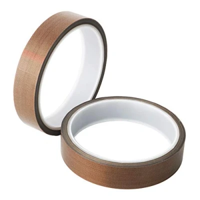 Imagen de GTIWUNG 2 Piezas Cinta de Teflón Alta Temperatura, PTFE Cristal Adhesiva, Fibra Vidrio Teflón, Autoadhesiva, 19mm x 10m