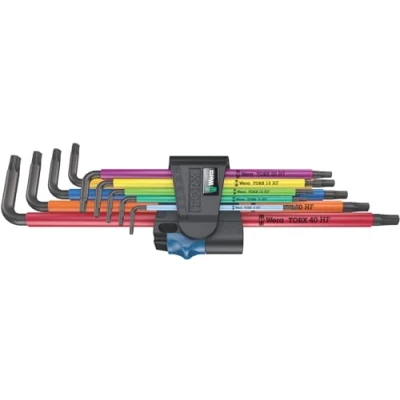 Imagen de Wera 05024470001 967/9 TX XL Multicolor HF 1 L Key Set con función de sujeción, largo, 9 piezas