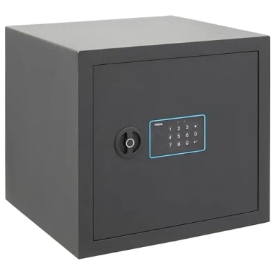 Imagen de ARREGUI Blue 650160 Caja Fuerte de Acero con Cerradura Electrónica, 38x35x36 cm, 42 L, Seguridad para Casa y Hogar, Teclado Códigos Programables, Llave Emergencia, grafito