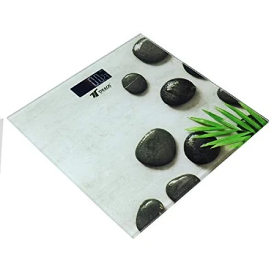 Imagen de Thulos Báscula de Baño Digital Con plataforma Cristal Templado, Pantalla LCD invertida, Capacidad máxima 180kg, Mide el peso en Kilos y libras. Lista para usar Modelo : TH BD103