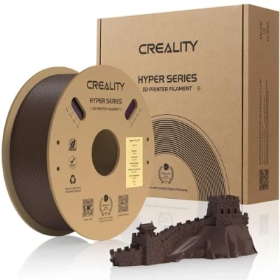 Imagen de Creality Filamento Oficial de Fibra Carbono Hyper Pla Ocre 1Kg, para Impresoras 3D Impresión Alta Velocidad, Suave, Precisión Dimensional +/ 0.03mm, 2.2lbs/Spool