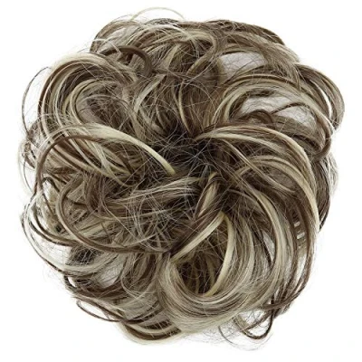 Imagen de CAISHA Liga Para El Cabello Pedazo De Voluminoso Updo Postizo Sintético Mezcla Rubio Claro Castaño G38A