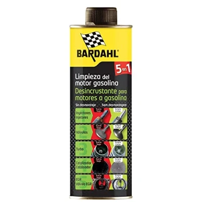 Imagen de Bardahl Descarbonizante 5 en 1 para coche Gasolina Limpia la Suciedad del Motor 0,5 L Protege Inyectores, Filtro de Partículas, Válvula EGR y Escape, Catalizador Turbo