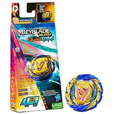 Imagen de Beyblade Burst QuadStrike, Single Pack Fierce Achilles A8, Juguete para niños a Partir de 8 años