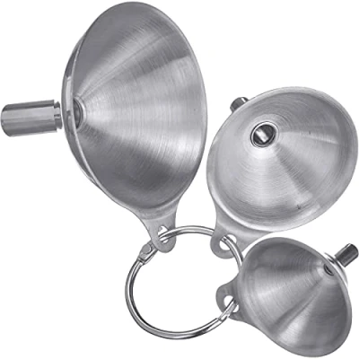 Imagen de Westmark Juego de embudos, 3 piezas, Ø 4,5 cm, 5,5 cm y 7,5 Acero inoxidable, Mini, Plateado, 51192270
