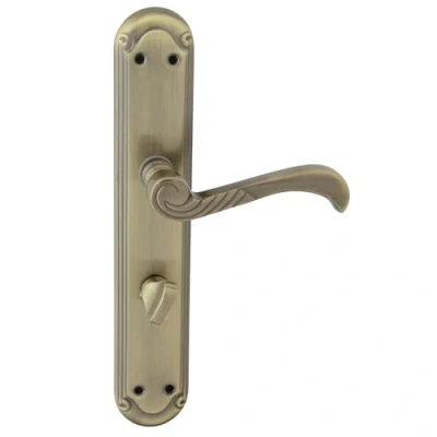 Imagen de domino Casablanka M3 Juego de manillas para puerta baño (78 unidades, izquierda y derecha, forma L, herrajes aluminio bronce)