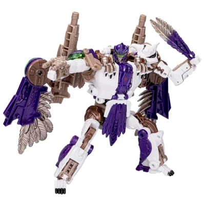 Imagen de Transformers Legacy United Leader Class Beast Wars Universe Tigerhawk, figura de acción conversión 7.5 pulgadas, 8+