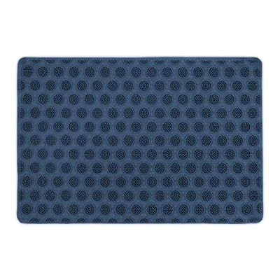 Imagen de Relaxdays Felpudo Goma, 60 x 40 cm, Resistente a la Intemperie, Antideslizante, Interior y Exterior, con Pinchos, Azul, Caucho